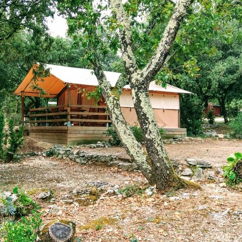 TENDA IN TELA E LEGNO 5 persone - Tenda Natura - 2 camere (senza servizi igienici)