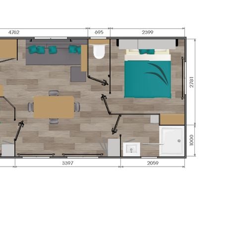 MOBILE HOME 4 people - Confort XL SPA - 2 bedrooms