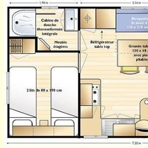 MOBILHOME 4 personnes - FAMILLE