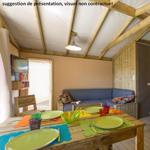 Bungalowtent 5 personen - SWEETFLOWER PREMIUM op stelten + TV