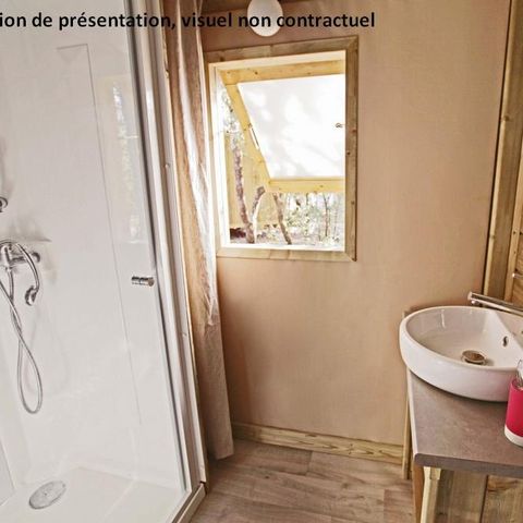 BUNGALOW TOILÉ 5 personnes - SWEETFLOWER PREMIUM sur pilotis + TV