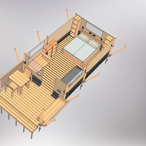 LODGE 2 personnes - TOILE ELEVATION 