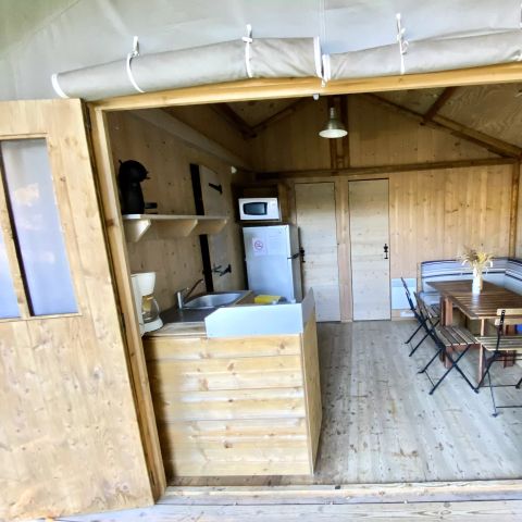 TENTE TOILE ET BOIS 5 personnes - Cabane Lodge 3 Pièces 5 personnes