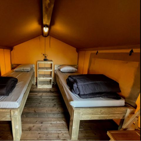 TENDA IN TELA E LEGNO 2 persone - Tenda lodge con 1 camera da letto senza servizi igienici