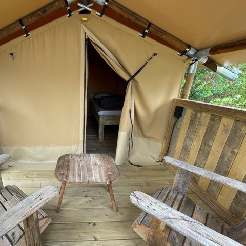 TENDA IN TELA E LEGNO 2 persone - Tenda lodge con 1 camera da letto senza servizi igienici