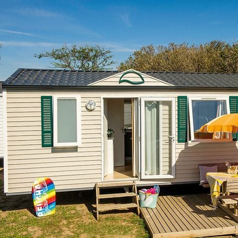 Stacaravan 5 personen - Comfort XL | 2 slaapkamers | 5 pers | Eenpersoons terras | TV