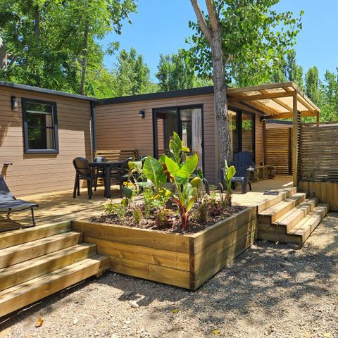 MOBILHOME 6 personnes - Chalet | Ultimate | 3 Ch. | 6 Pers. | Terrasse surélevée | TV