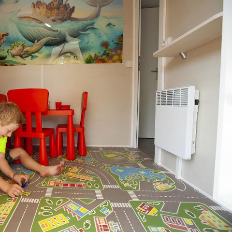 MOBILHEIM 6 Personen - Mobilheim PRESTA+Kids 3 Schlafzimmer 2 Badezimmer 40m² TV + Klimaanlage
