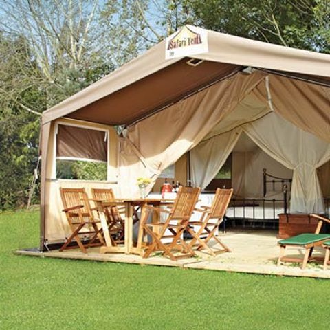 TENTE TOILE ET BOIS 5 personnes - Safari | 2 Ch. | 4/5 Pers. | Terrasse simple