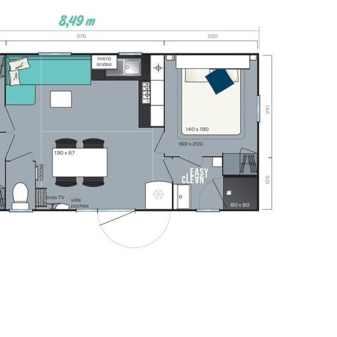 MOBILHEIM 6 Personen - 3 Zimmer