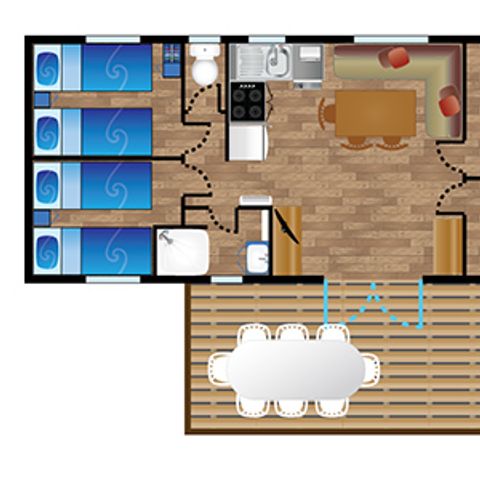 MOBILHOME 8 personnes - LARRUN