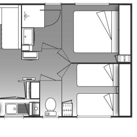 CASA MOBILE 4 persone - CASA MOBILE PANORAMA 25 M² con terrazza coperta