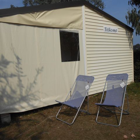 CANVAS AND WOOD TENT 5 people - TITHOME 25m² 2 bedrooms - NO WC AND BATHROOM