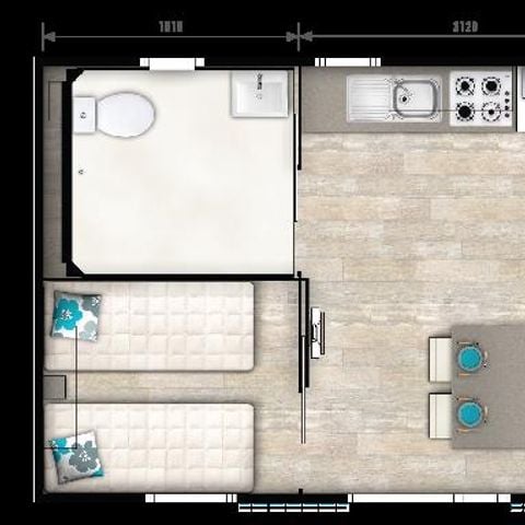 CASA MOBILE 4 persone - CASA MOBILE PRM IBIZA 31 m² con terrazza in legno scoperta