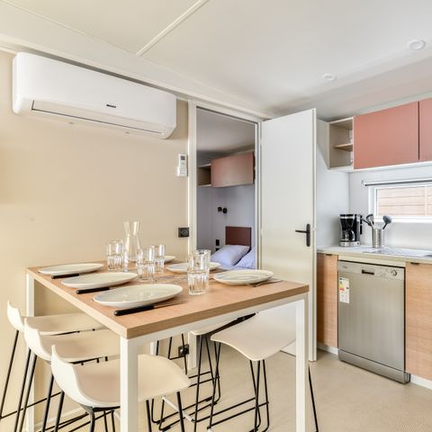 MOBILHOME 6 personnes - Mobil-home | Premium | 3 Ch. | 6 Pers. | Terrasse surélevée | Clim. | TV