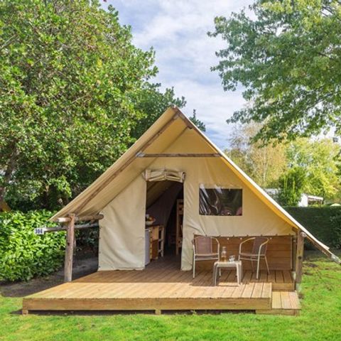 SAFARITENT 4 personen - Eco Lodge Tent | 2 Slaapkamers | 3/4 Pers. | Geen badkamer