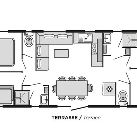 MOBILHOME 8 personnes - Tribu CONFORT climatisé