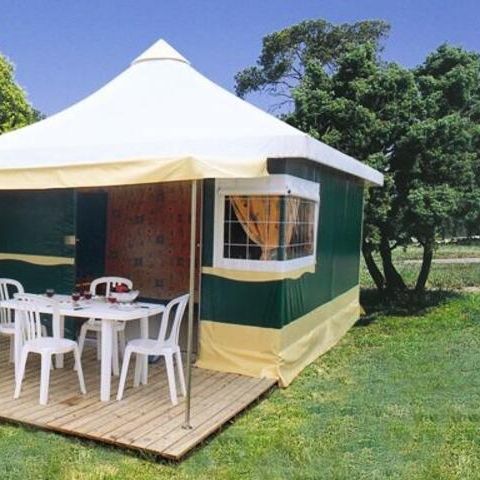 BUNGALOWTENT 5 personen - Pagan 3 kamers 5 personen (4 volwassenen + 1 kind -8 jaar)