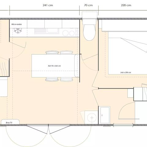 MOBILE HOME 5 people - Cosy 3 Rooms 5 People + TV