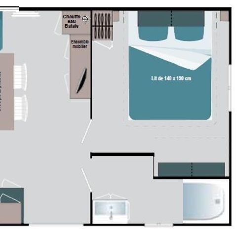 MOBILE HOME 4 people - 2 bedrooms + air conditioning