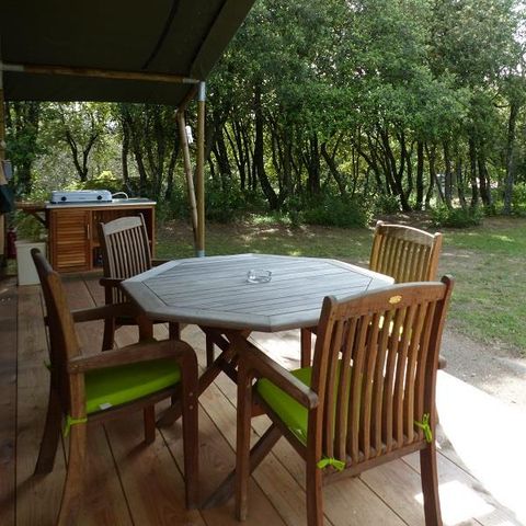 Bungalowtent 5 personen - LODGE SAFARI zonder sanitair