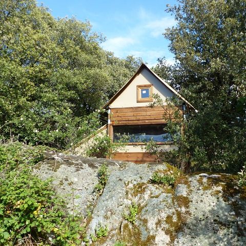 TENTE TOILE ET BOIS 4 personnes - BIVOUAC TENTE LARGE sans sanitaires