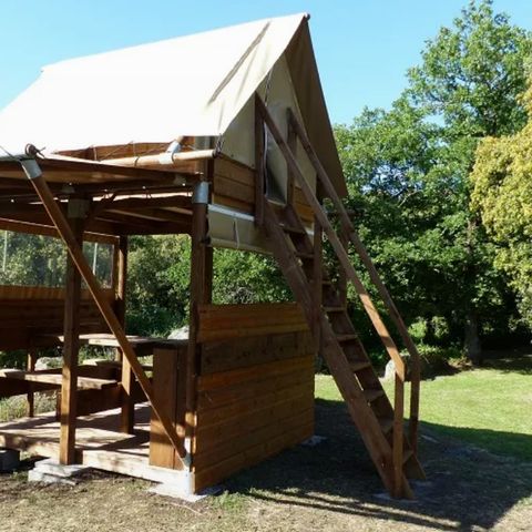 TIENDA DE LONA Y MADERA 2 personas - BIVOUAC TENTE PEQUEÑO sin instalaciones sanitarias