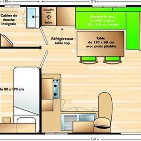 MOBILHOME 4 personnes - SUPER MERCURE