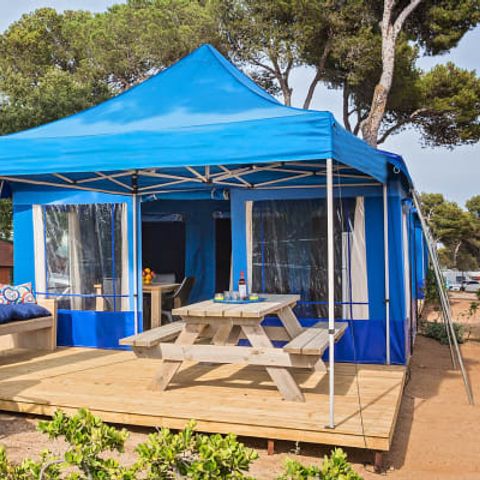 TENTE TOILE ET BOIS 5 personnes - Super Lodge Tent  Cala Gogo (sans sanitaires)