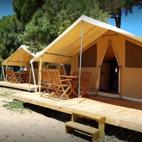 TENTE TOILE ET BOIS 4 personnes - Glamping Cobricel