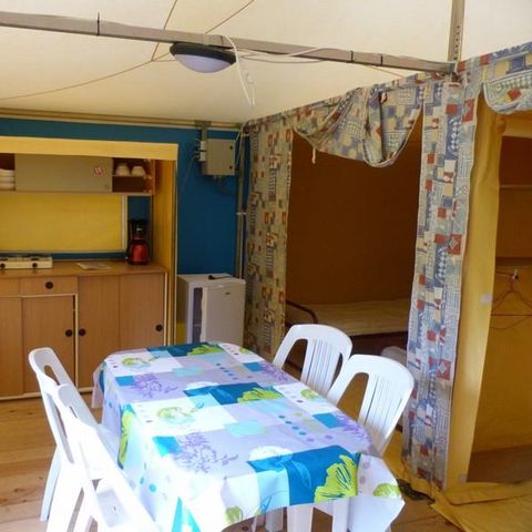 CANVAS BUNGALOW 5 people - Bungalow Toilé Prunier Standard 25m² (without sanitary facilities) - 2 bedrooms + uncovered terrace 10m² 5 pers.