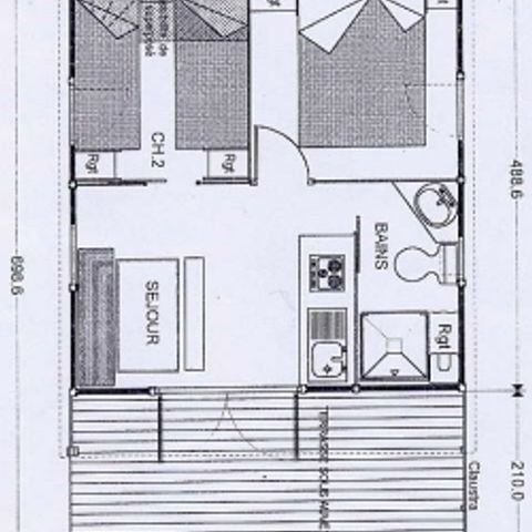 CHALET 5 persone - Chalet Figuier Standard 20m² - 2 camere da letto + terrazza coperta - 5 posti letto