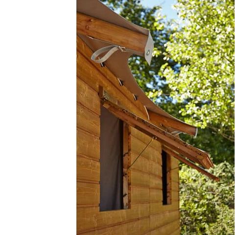 TENTE TOILE ET BOIS 4 personnes - CABANE LODGE sans sanitaires