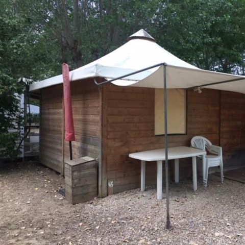 TENTE TOILE ET BOIS 5 personnes - LODGE TOILE BOIS sans sanitaires