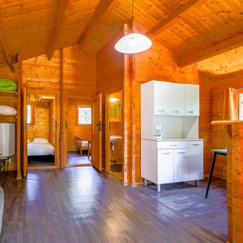 CHALET 6 Personen - Holzchalet Nature Confort 38m² - (2 Schlafräume - 6 Pers.) + Klimaanlage (M/S )