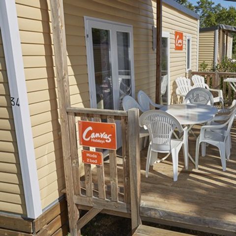 MOBILHOME 6 personnes - Comfort | 2 Ch. | 4/6 Pers. | Terrasse surélevée | Clim.