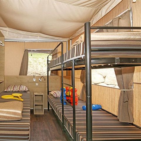 TENTE TOILE ET BOIS 5 personnes - Super Lodge | 2 Ch. | 4/5 Pers. | 1 SDB