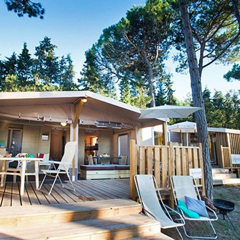 TENTE TOILE ET BOIS 5 personnes - Super Lodge | 2 Ch. | 4/5 Pers. | 1 SDB