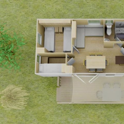 MOBILHOME 8 personnes - Mobil-home | Premium | 3 Ch. | 6/8 Pers. | Terrasse surélevée | Clim.