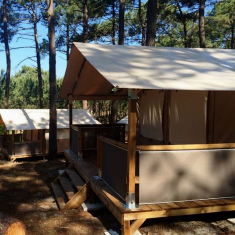 TENTE TOILE ET BOIS 6 personnes - LODGE  sans sanitaires