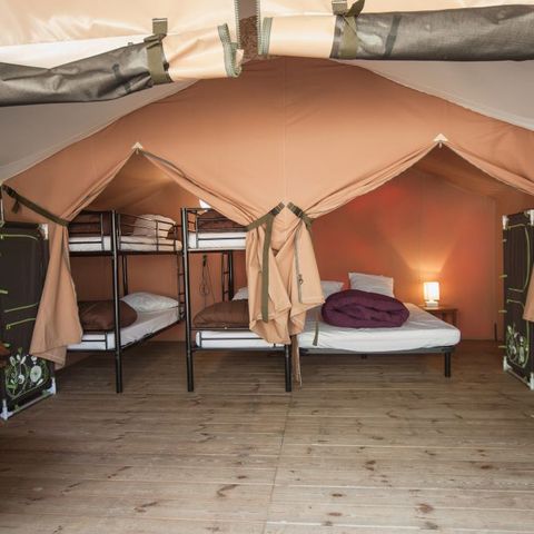 TENTE TOILE ET BOIS 6 personnes - LODGE  sans sanitaires