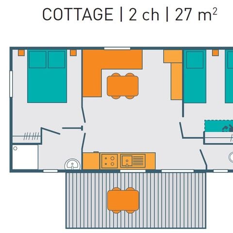 MOBILHOME 4 personas - CASA RURAL 4 pers. PREMIUM