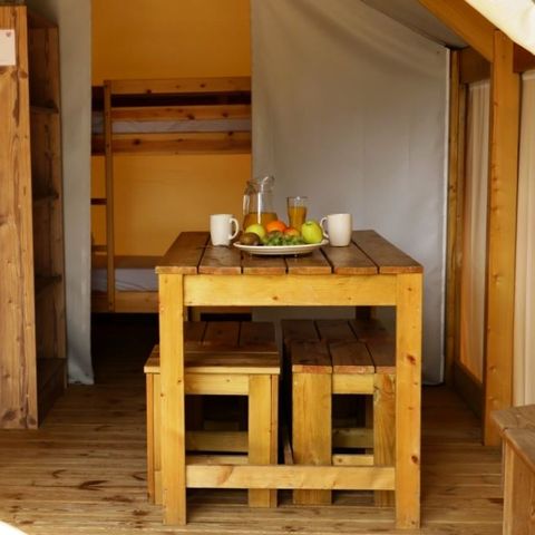 TENTE TOILE ET BOIS 4 personnes - LODGE sans sanitaires