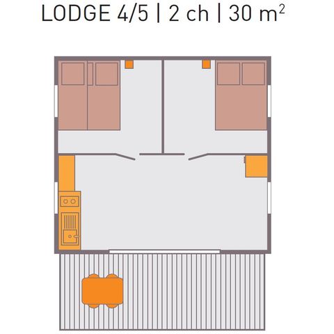 SAFARIZELT 5 Personen - LODGE ohne Sanitäranlagen 5p