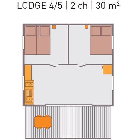 SafariZelt 5 Personen - LODGE ohne Sanitäranlagen 5p