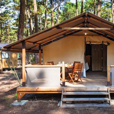 TENTE TOILE ET BOIS 6 personnes - LODGE CONFORT