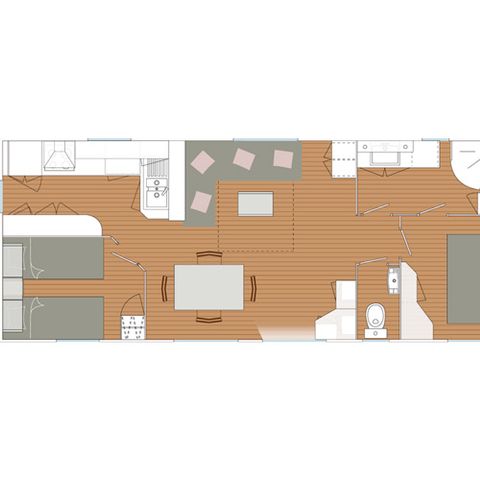 MOBILE HOME 6 people - Baltimore PREMIUM -2 bedrooms 40m²- *Clim, terrace, TV*, TV*.