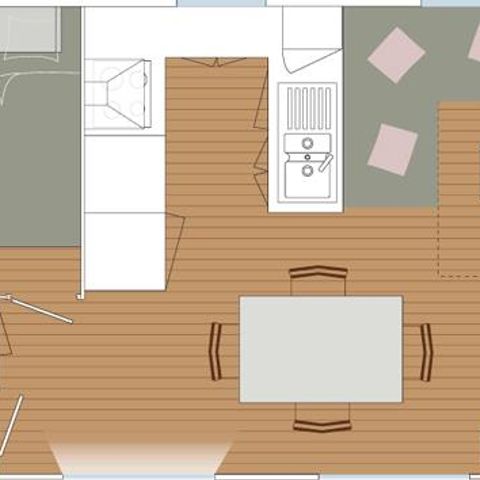 MOBILHOME 4 personas - Blueberry PREMIUM -2 habitaciones 27m²- *Clima, terraza, TV* *Clima, terraza, TV* *Clima, terraza, TV* *Clima, terraza, TV