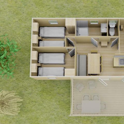 CASA MOBILE 6 persone - Mobil-home | Classic | 3 Camere da letto | 6 Pers. | Terrazza rialzata | Aria condizionata.