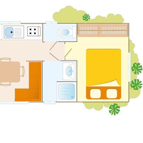 MOBILHOME 4 personas - Classic XL | 2 Dormitorios | 4 Pers. | Terraza individual